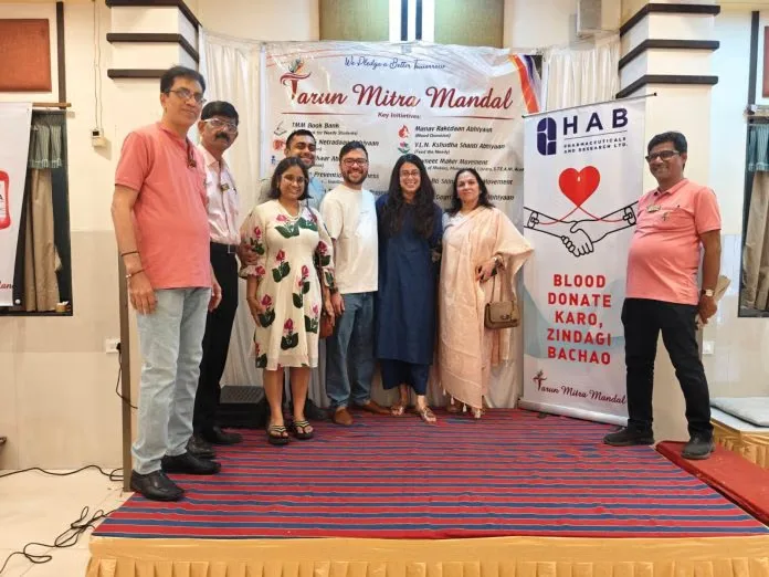 Tarun Mitra Mandal Unites Community Volunteers in a Large-Scale Blood Donation Drive Organised by HAB Pharma (1)
